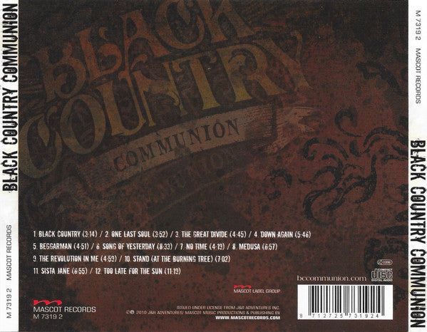 Black Country Communion : Black Country Communion (CD, Album, RE)