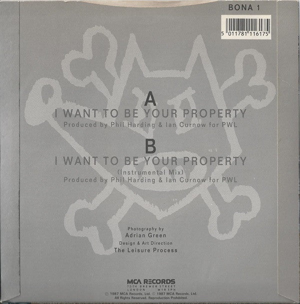 Blue Mercedes : I Want To Be Your Property (7", Single)