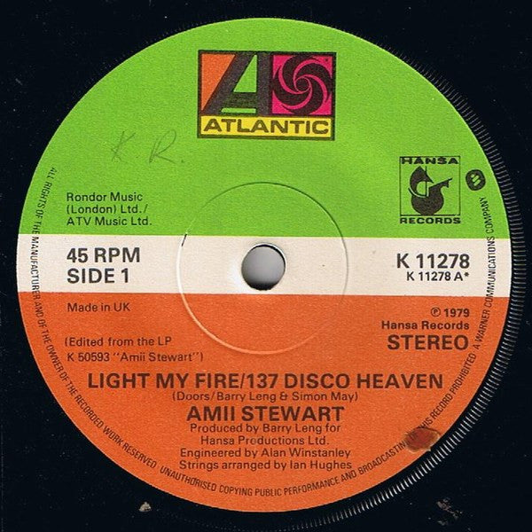 Amii Stewart - Light My Fire137 Disco Heaven (7) (Very Good Plus (VG)) - DaddyPop