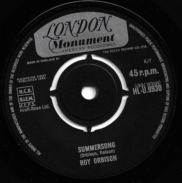 Roy Orbison : Pretty Paper (7", Single)