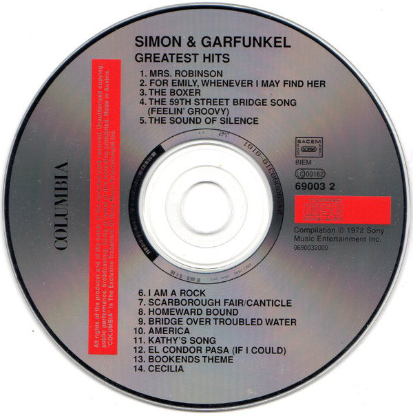 Simon & Garfunkel : Simon And Garfunkel's Greatest Hits (CD, Comp, RE, RP)