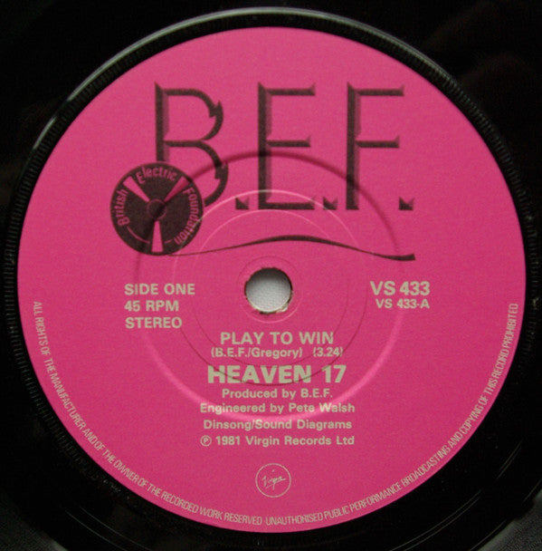 Heaven 17 : Play To Win (7", Single, Pap)