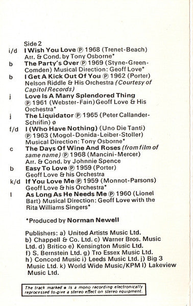 Shirley Bassey : The Very Best Of Shirley Bassey (Cass, Comp)