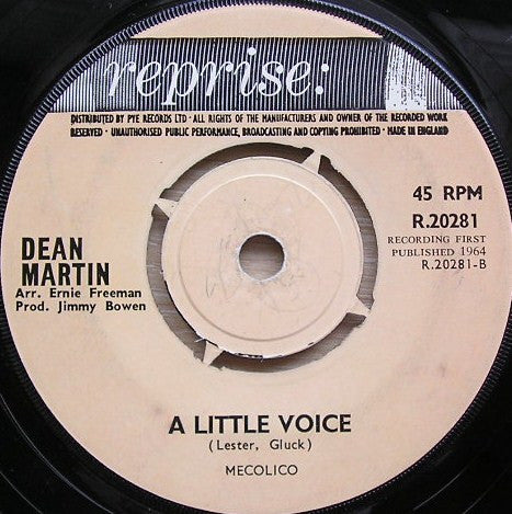 Dean Martin : Everybody Loves Somebody (7", Single)
