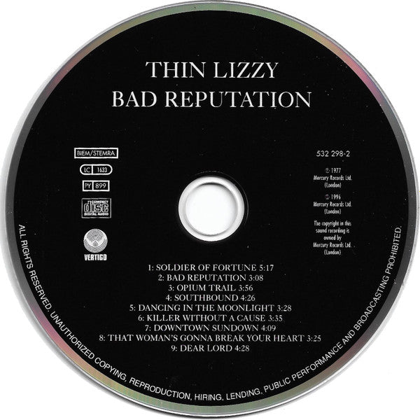 Thin Lizzy : Bad Reputation (CD, Album, RE, RM, EDC)