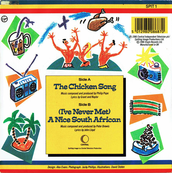 Spitting Image : The Chicken Song (7", Single, EMI)
