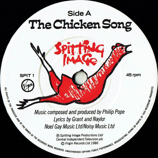 Spitting Image : The Chicken Song (7", Single, EMI)