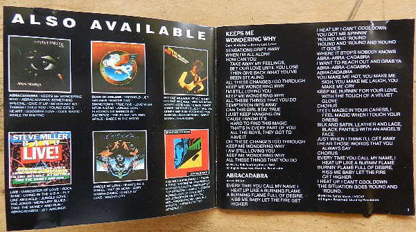 Steve Miller Band : Abracadabra (CD, Album, RE)