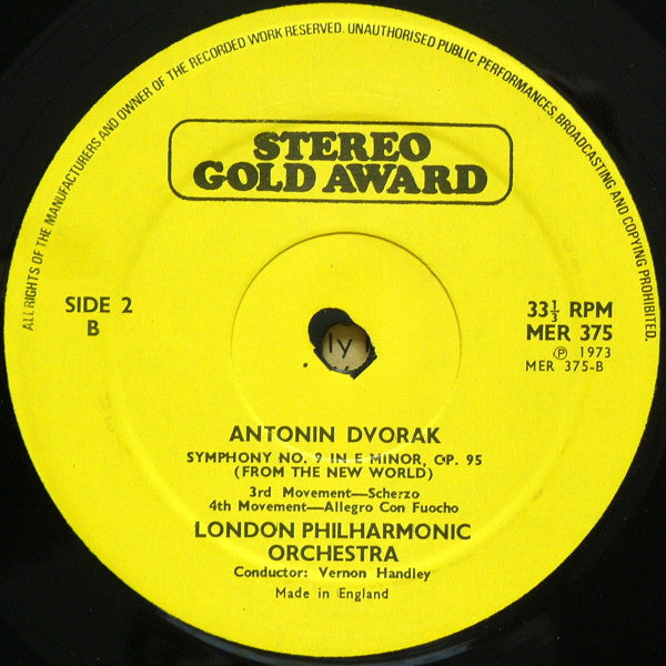 Antonín Dvořák, London Philharmonic Orchestra, Vernon Handley : New World Symphony (LP)