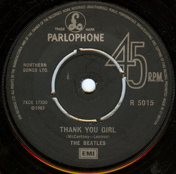 The Beatles : From Me To You c/w Thank You Girl (7", RE)