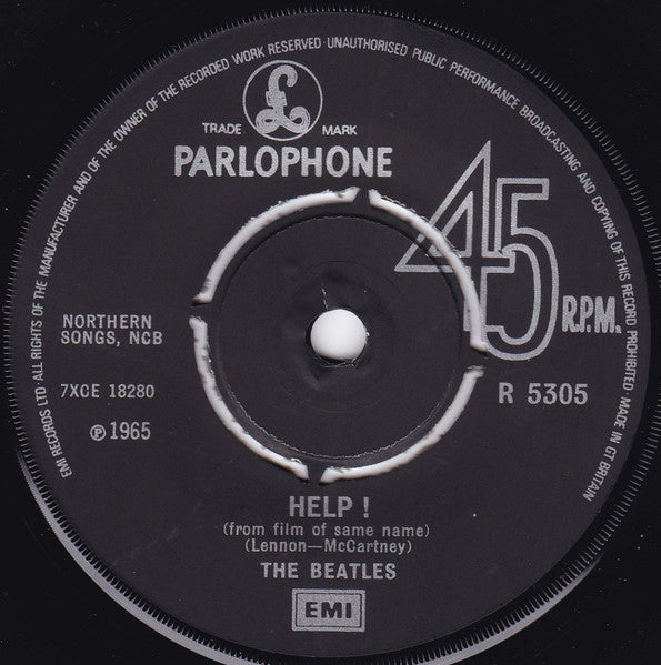 The Beatles : Help! b/w I'm Down (7", Single, Mono, RE)