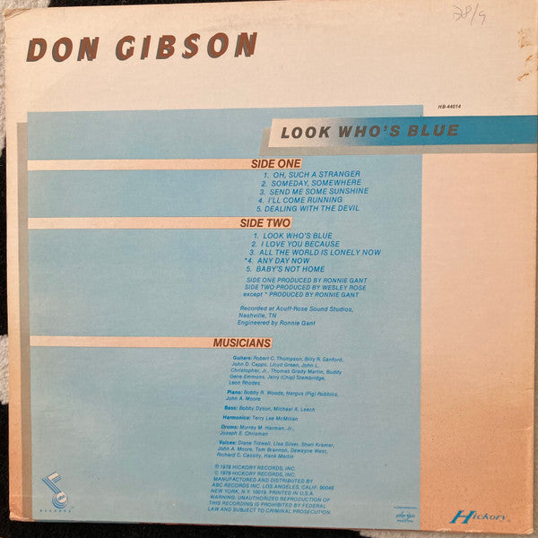 Don Gibson : Look Who's Blue (LP, Album)