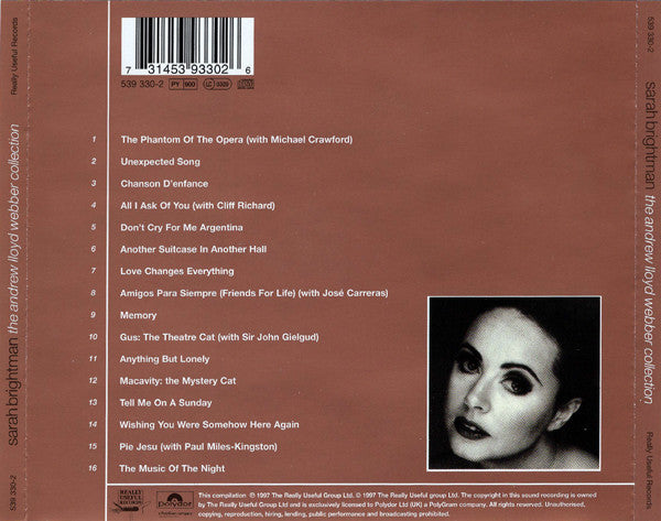 Sarah Brightman : The Andrew Lloyd Webber Collection (CD, Comp, RE)