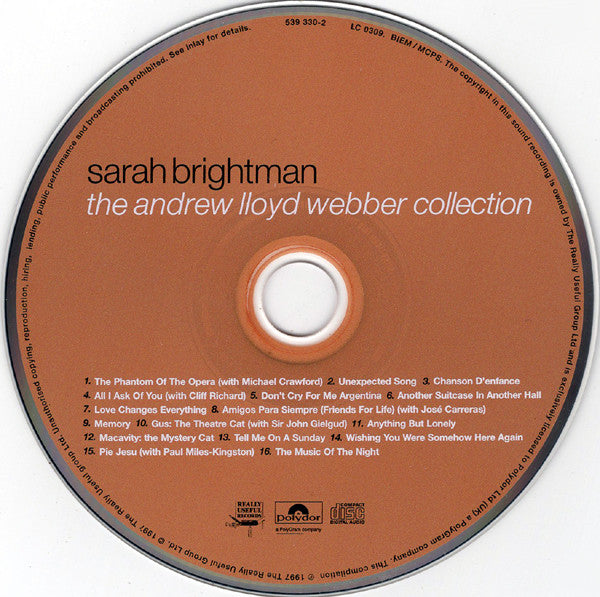 Sarah Brightman : The Andrew Lloyd Webber Collection (CD, Comp, RE)