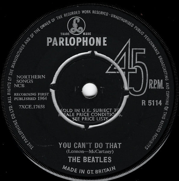 The Beatles : Can't Buy Me Love (7", Single, Mono)