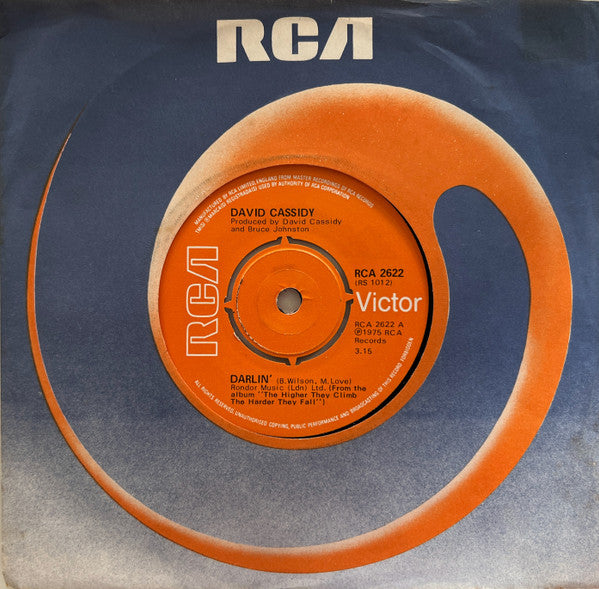 David Cassidy : Darlin' (7")