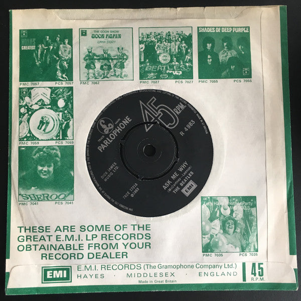 The Beatles : Please Please Me c/w Ask Me Why (7", Single, RE)