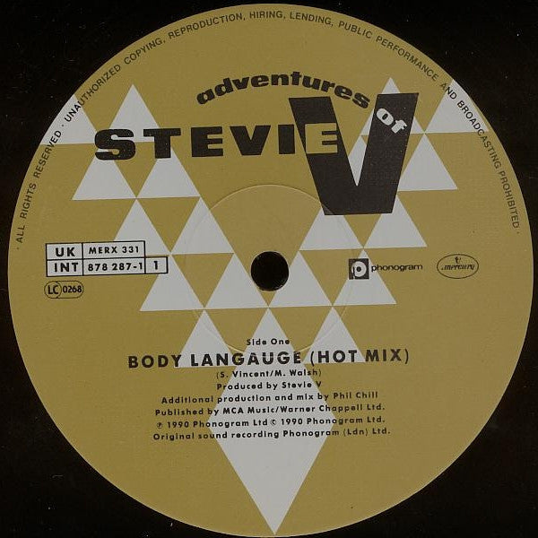 Adventures Of Stevie V. - Body Language (12) (Very Good (VG)) - DaddyPop