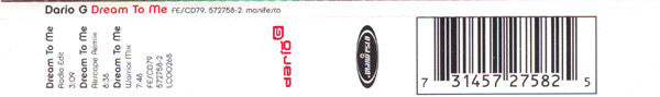 Dario G : Dream To Me (CD, Single, Enh)