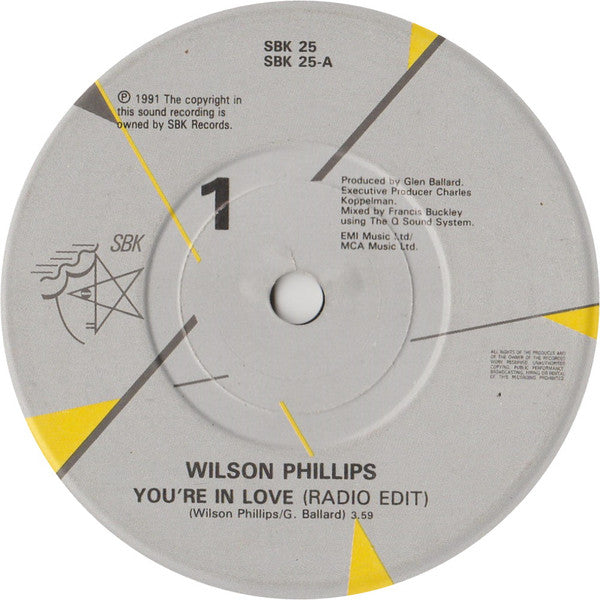 Wilson Phillips : You're In Love (7")