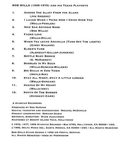 Bob Wills : American Legends (CD, Comp)