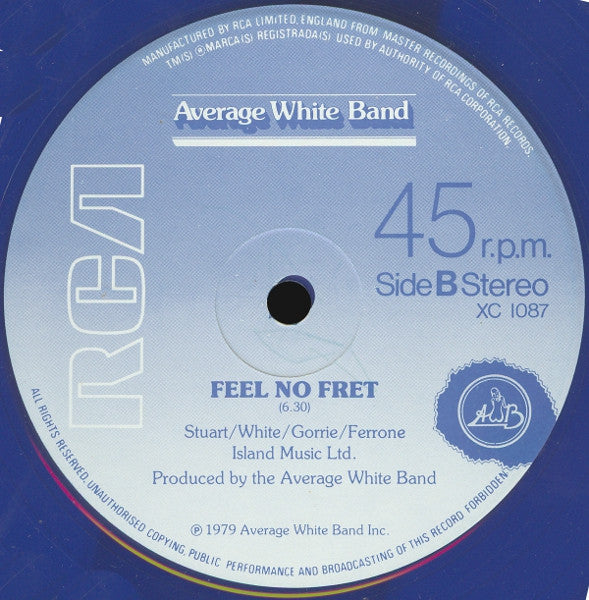 Average White Band : Walk On By (12", Single, Ltd, Blu)