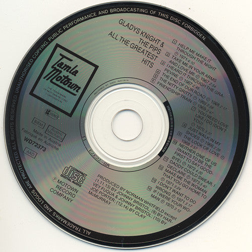 Gladys Knight And The Pips : All The Greatest Hits (CD, Comp)