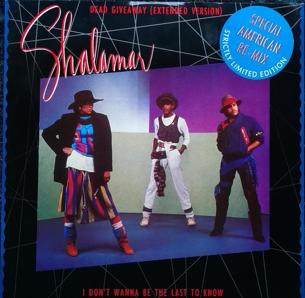Shalamar : Dead Giveaway (12", Single, Ltd)