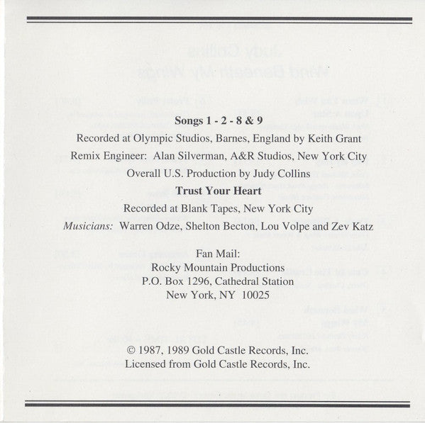 Judy Collins : Wind Beneath My Wings (CD, Comp)