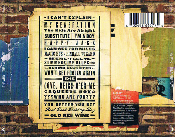 The Who : Then And Now (CD, Comp, RE)