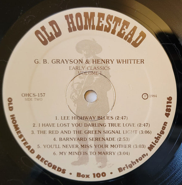 Grayson & Whitter : Early Classics - Volume I (LP, Comp)