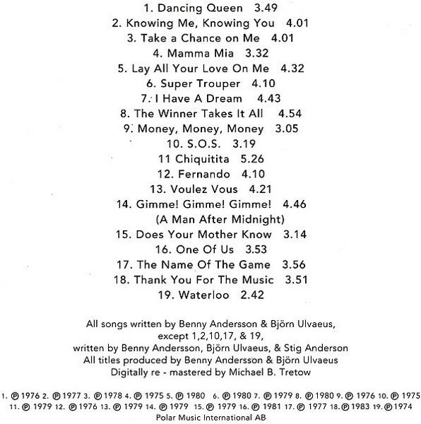 ABBA : Gold: Greatest Hits (CD, Comp, Club, RM)