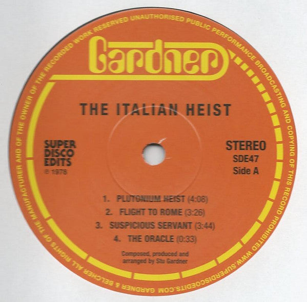 Stu Gardner : The Italian Heist (LP)