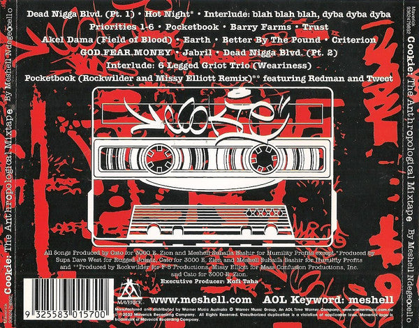 Me'Shell NdegéOcello : Cookie: The Anthropological Mixtape (CD, Album)