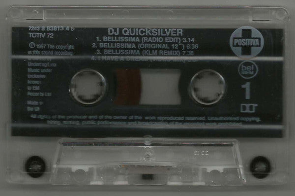 DJ Quicksilver - Bellissima (Cassette) (Very Good Plus (VG)) - DaddyPop