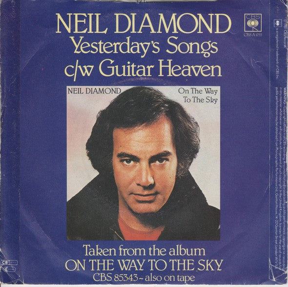 Neil Diamond : Yesterday's Songs (7", Single)