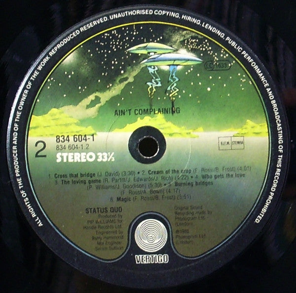 Status Quo : Ain't Complaining (LP, Album)