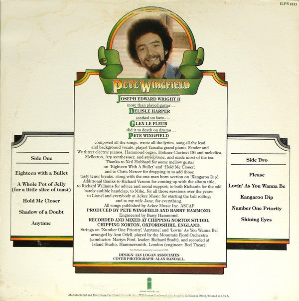 Pete Wingfield - Breakfast Special (LP) (Very Good (VG)) - DaddyPop