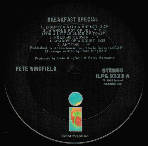Pete Wingfield - Breakfast Special (LP) (Very Good (VG)) - DaddyPop