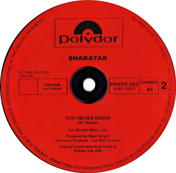 Shakatak : Brazilian Dawn / You Never Know (12")