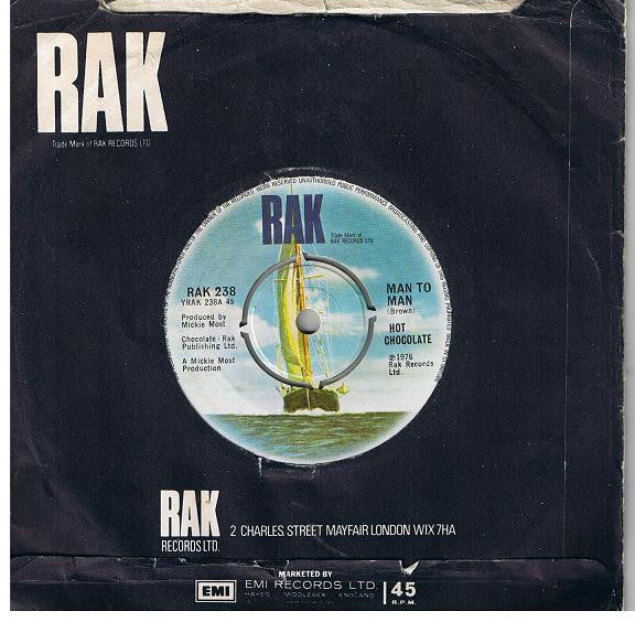 Hot Chocolate : Man To Man (7", Single)