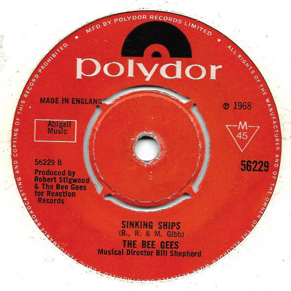 Bee Gees : Words (7", Single, Mono, 4 p)