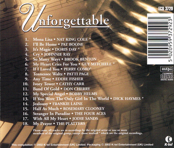Various : Unforgettable (CD, Comp)