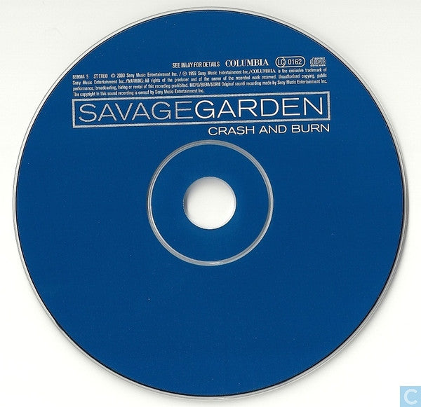 Savage Garden : Crash And Burn (CD, Single)
