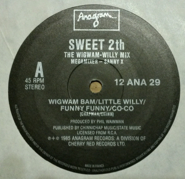 The Sweet : Sweet 2th - The Wigwam-Willy Mix (12", Comp, Mixed)