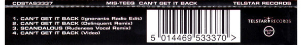 Mis-Teeq : Can't Get It Back (CD, Maxi, Enh, CD1)