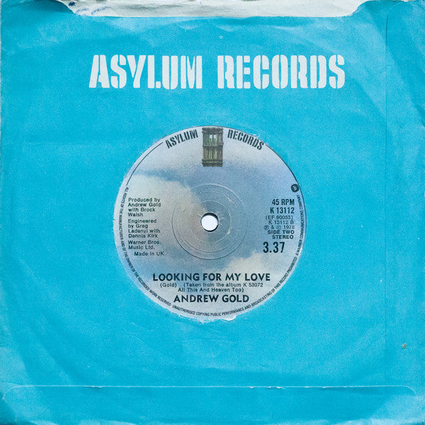 Andrew Gold - Never Let Her Slip Away (7) (Very Good Plus (VG)) - DaddyPop