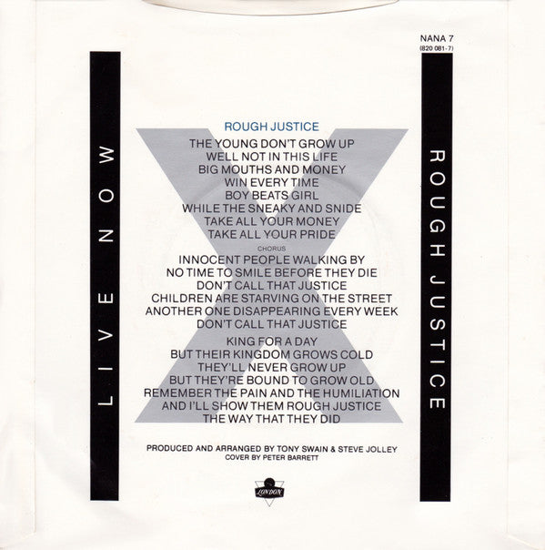 Bananarama : Rough Justice (7", Single, Pap)