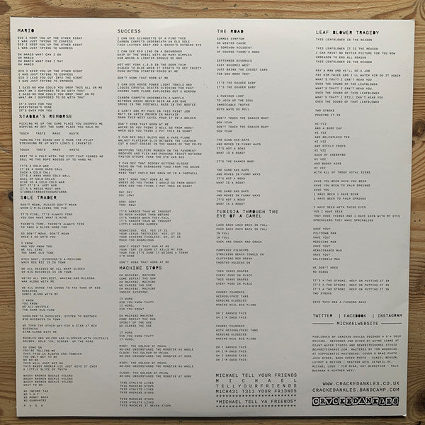 Michael (231) : Tell Your Friends (LP, Album, Ltd, Cle)