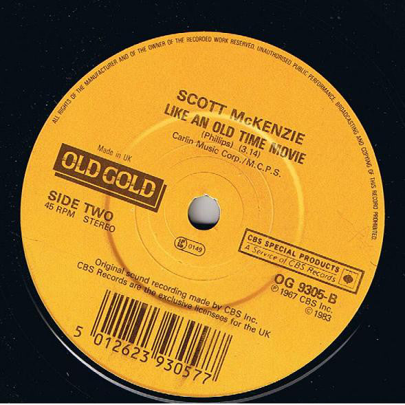 Scott McKenzie - San Francisco (Be Sure To Wear Flowers In Your Hair) (7) (Very Good Plus (VG)) - DaddyPop